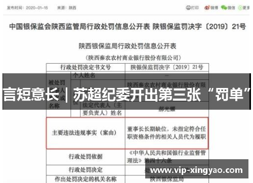 言短意长｜苏超纪委开出第三张“罚单”